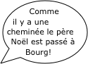 Comme il y a une cheminée le père Noël est passé à Bourg!